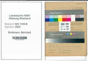 Entnazifizierung Bernhard Brinkmann , geb. 07.10.1898 (Baecker)