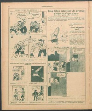 Una libra esterlina de premio al dibujo que ofrezca el mejor desenlace para esta historieta [Cómic]