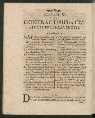 Caput V. De Contractibus Ex Civilitate Proficua Mixtis.