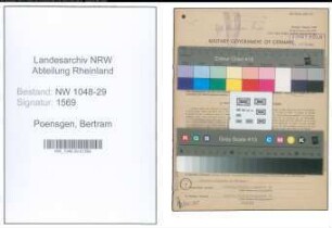 Entnazifizierung Bertram Poensgen , geb. 15.04.1898 (Beamter)