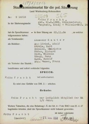 Pracht, Fritz