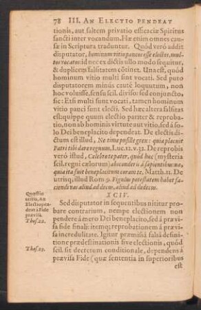 Quaestio tertia, An Electio pendeat a Fide praevisa.