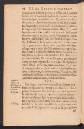 Quaestio tertia, An Electio pendeat a Fide praevisa.