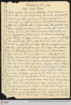 Korrespondenz von Alice und Ludwig Klein: Brief von Alice Klein und Ludwig Klein an Irmgard Klein