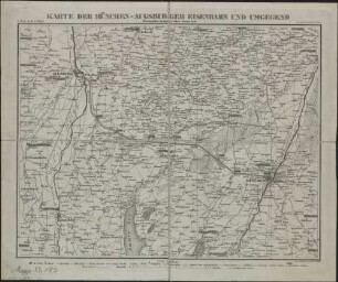 Karte Der München-Augsburger Eisenbahn Und Umgegend