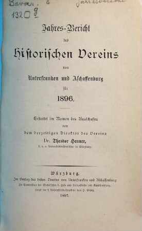 Jahresbericht. 1896 (1897)