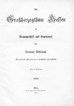 Das Großherzogthum Hessen in Vergangenheit und Gegenwart