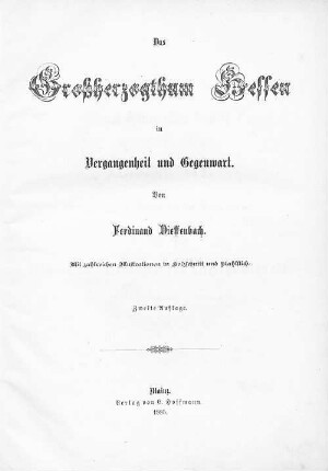 Das Großherzogthum Hessen in Vergangenheit und Gegenwart