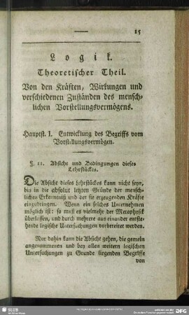 Logik. Theoretischer Theil