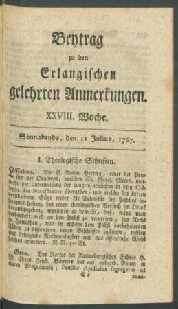 XXVIII. Woche