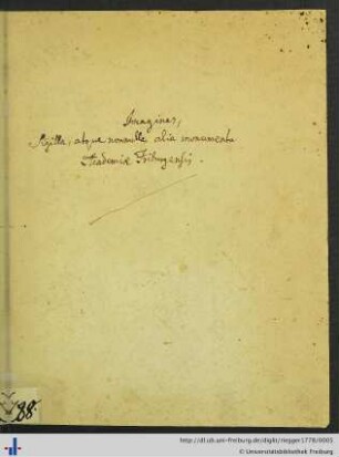 Imagines Sigilla atque non nulla alia monumenta Academiae Friburgensis