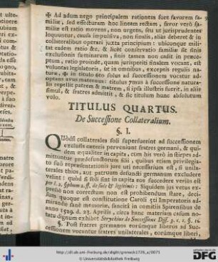 Titulus Quartus.