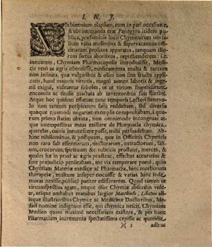 Facultatis Medicae In Academia Lipsiensi p. t. Procancellarius, D. Johannes Bohn, Therapevt. Prof. Publ. & Reipubl. Patriae Physicus, L. S. D.