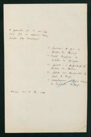 Belegungen Sommersemester 1867