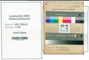 Entnazifizierung Maria Van Hooft , geb. 10.08.1891 (Lebensmittelhaendlerin)