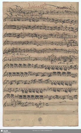 Hautbois 2 [= gestrichen] Violino IIdo