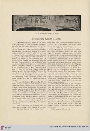 Neuentdeckte Sgraffiti in Krems
