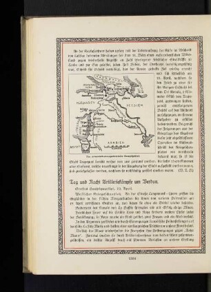 Tag und Nacht Artilleriekämpfe um Verdun.
