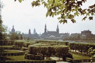 Dresden-Neustadt. Palaisgarten. Blick nach Südosten zur Altstadt