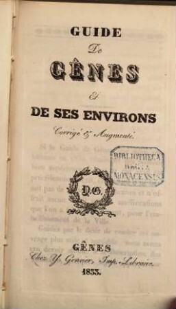 Guide de Gênes et de ses environs