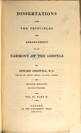 Dissertations upon the principles and arrangement of an harmony of the Gospels, 4,2
