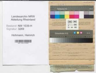 Entnazifizierung Heinrich Hohmann , geb. 28.05.1898 (Rektor)