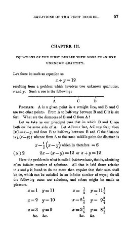 Chapter III. Equations of the First Degree with more than one unknown quantity.