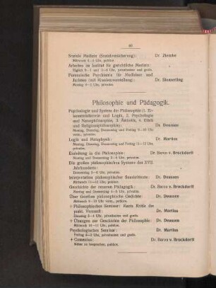 Philosophie und Pädagogik.