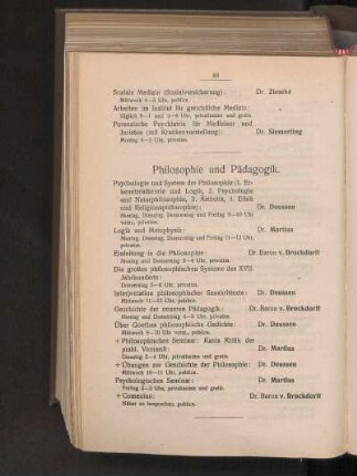 Philosophie und Pädagogik.
