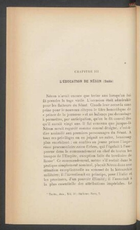 Chapitre III - L'éducation de Néron (suite)