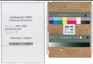 Entnazifizierung Johann Van Gemmern , geb. 08.05.1898 (Haendler)