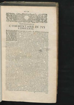 Prolegomena Commentarii In Ius Lubecense.