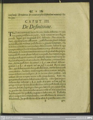Caput III. De Definitione