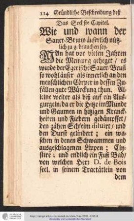 Das sechste Kapitel