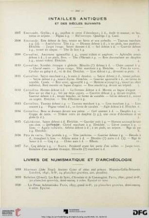 Livres de numismatique et d'archéologie (Nr. 3118-3172)