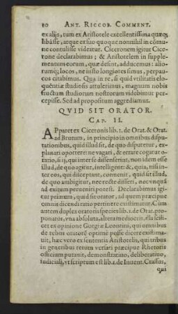 Quid Sit Orator. Cap. II.