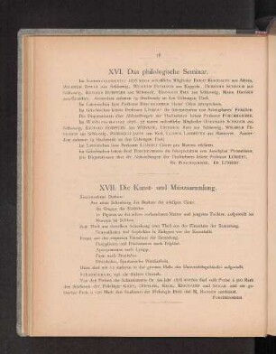 XVI. Das philologische Seminar.