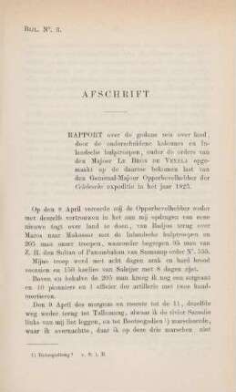 Bijl. No. 3. Afschrift