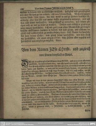 [XXIX.] Von dem Namen Jesu, und zugleich von seinem dreyfachen Ampt