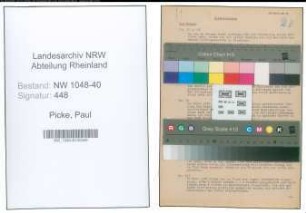 Entnazifizierung Paul Picke , geb. 25.11.1898 (Anwalt)
