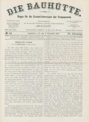 No. 44. Frankfurt a. M., den 2. November 1907. 50. Jahrgang.