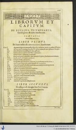 Index Librorum et Capitum.