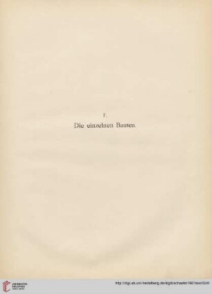 F. Die einzelnen Bauten