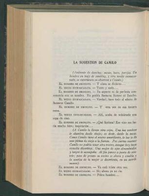 La sugestión de Camilo