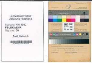 Entnazifizierung Heinrich Bald , geb. 14.11.1892 (Schmied)