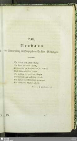 230. Neuhaus bei Sonnenberg im Herzogthum Sachsen-Meiningen