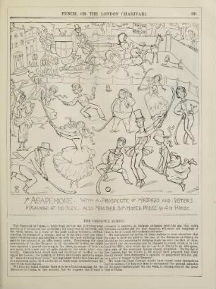 Ye Agapemone with a prospecte of ye brothers and sisters a playinge at hockey. - Also ye brother svpr. Mister Prince hys 4 in hande