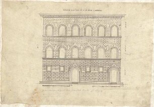 Zocher, Ernst; Florenz (Italien); Palazzo Gondi - Aufriss