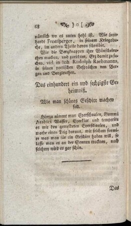 Das einhundert ein und sechzigste Geheimniß. - Das einhundert und siebenzigste Geheimniß.