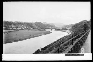 Bad Schandau mit Carolabrücke und Schrammsteine